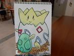 Kunst Tekening “Pokemon Togepi” MEdO, Aquarel., Ophalen