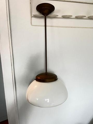 Vintage Hanglamp Opaalglas Melkglas beschikbaar voor biedingen