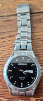 Champion horloge, loopt, 2-talige datum, Overige merken, Staal, Staal, Ophalen of Verzenden