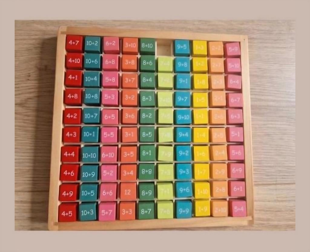 Houten rekenmateriaal, blokjes sommen, Ophalen of Verzenden