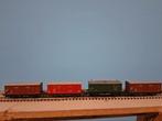 Set van 4 goederenwagons n spoor, Hobby en Vrije tijd, Modeltreinen | N-Spoor, Overige merken, Gebruikt, Gelijkstroom, Wagon