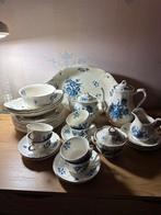 Wedgwood Etruria servies, blauw bloemmotief, 1930-1950, Antiek en Kunst, Ophalen