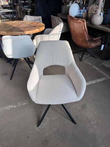Eetkamer stoel draaibare as beige wit !outlet korting! beschikbaar voor biedingen