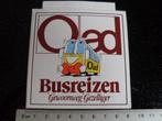 sticker Oad busreizen logo gewoonweg gezelliger vakantie bus, Verzenden, Zo goed als nieuw, Bedrijf of Vereniging