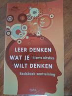 Leer Denken Wat Je Wilt Denken - Rients Ritskes, Ophalen of Verzenden, Gelezen, Overige onderwerpen, Rients Ritskes