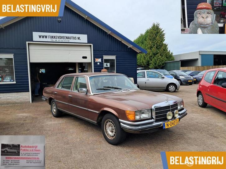 Mercedes S-klasse 280 SE, Auto's, Oldtimers, Te koop, Mercedes-Benz, Benzine, Sedan, Handgeschakeld, Geïmporteerd, Bruin, Achterwielaandrijving