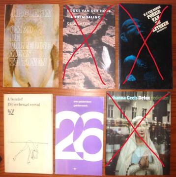 6 gedichtenbundels: Bernlef, Tellegen, Hertmans, Gelderblom, beschikbaar voor biedingen
