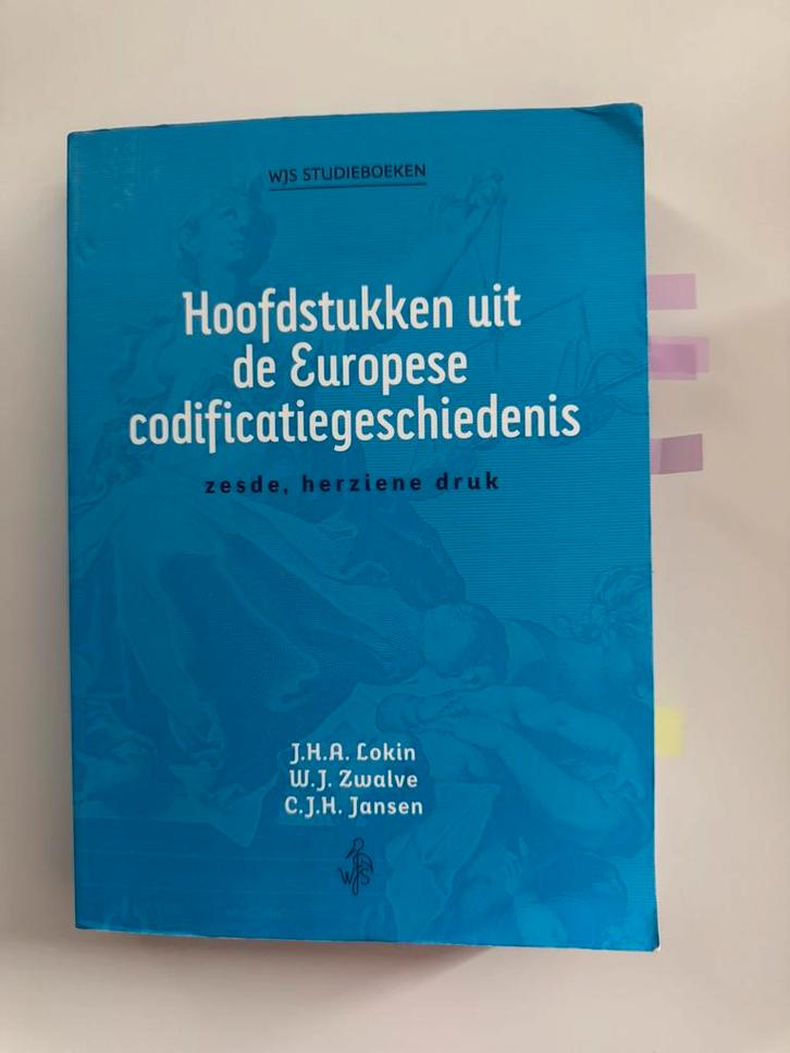 Hoofdstukken uit de Europese codificatiegeschiedenis, Boeken, Wetenschap, Zo goed als nieuw, Overige wetenschappen, Ophalen of Verzenden