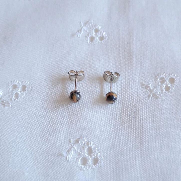 Jaspis edelsteen oorknopjes, Sieraden, Tassen en Uiterlijk, Oorbellen, Nieuw, Knopjes of Stekers, Overige materialen, Overige kleuren