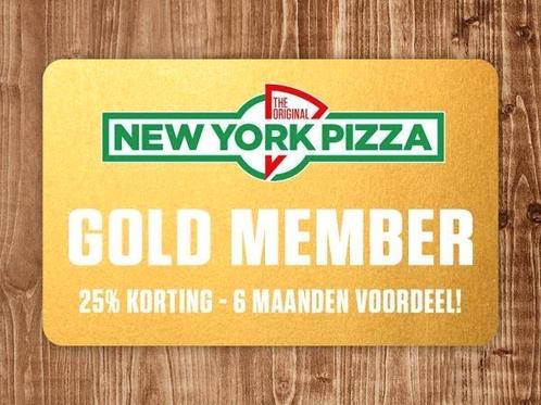 25% korting New York Pizza voor 6 maanden, Tickets en Kaartjes, Overige Tickets en Kaartjes