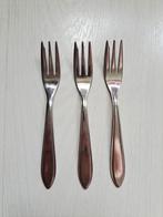 3 INOXA vlekvrij massief gebaksvorkjes, Ophalen of Verzenden