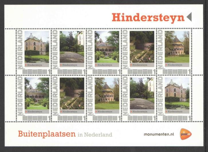 Postzegels Buitenplaatsen in Nederland: Hindersteyn, Postzegels en Munten, Postzegels | Nederland, Postfris, Na 1940, Ophalen of Verzenden