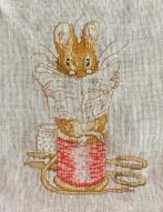 Borduurwerk, zijde, Peter Rabbit, Beatrix Potter, vintage, Ophalen