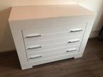 Hoogglans Witte Commode met Lades, Ophalen, Kunststof, Gebruikt, 100 tot 150 cm