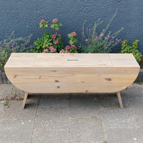 Ikea RYSSBY Grenen Bank met opbergvak Gray Wash, Huis en Inrichting, Banken | Sofa's en Chaises Longues, Zo goed als nieuw, Tweepersoons