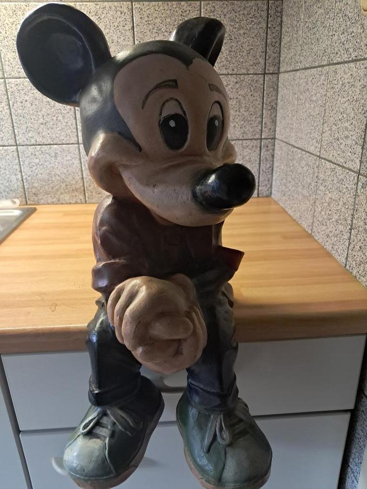 Vintage (zittende) MICKEY MOUSE, Verzamelen, Disney, Gebruikt, Beeldje of Figuurtje, Mickey Mouse, Ophalen