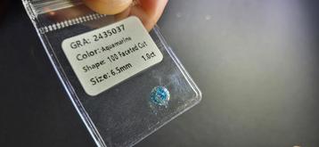 Aquamarijnkleur Moissanite – 1.0 ct VVS1 EXC beschikbaar voor biedingen