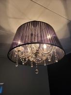 Romantische hanglamp met zwarte kap, Ophalen of Verzenden, Gebruikt, Metaal, Romantisch