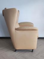 Zeer comfortabele DeSede fauteuil + voetenbank / leer-leder, Ophalen, Gebruikt, 50 tot 75 cm, Leer