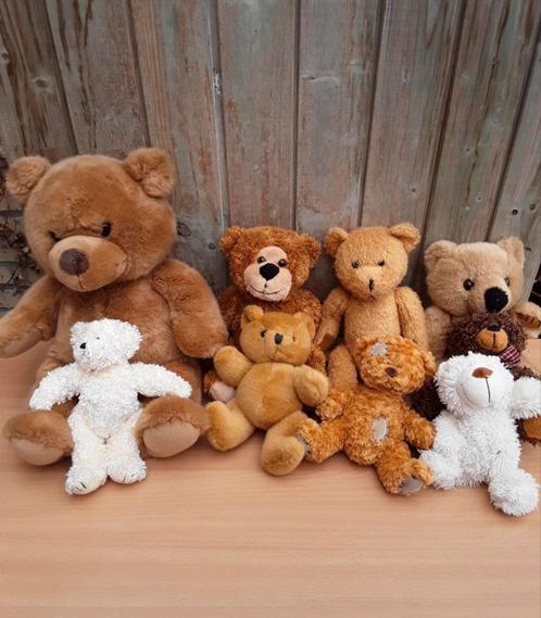 Berenset, 9 stuks, diverse soorten, diverse maten, Verzamelen, Beren en Cherished Teddies, Zo goed als nieuw, Stoffen beer, Overige merken