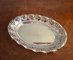 Ovale Verzilverde Serveerschaal - 28x18,5 cm, Antiek en Kunst, Ophalen of Verzenden