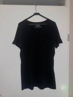 Shirt tshirt zwart zwarte Xl lang long v hals, Verzenden, Gedragen, Maat 56/58 (XL), Zwart