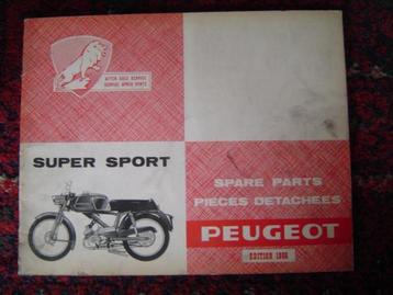 Peugeot Super Sport 1966 parts list pieces detachees beschikbaar voor biedingen