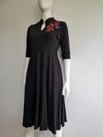 Lien & Giel jurk. Maat L. Zwart/borduursels., Kleding | Dames, Jurken, Maat 38/40 (M), Nijmegen, Zwart, Verhip-vintage.nl