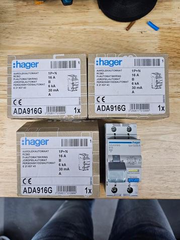 Hager ADA916G B16 Aardlekautomaten - Nieuw - meerdere beschikbaar voor biedingen