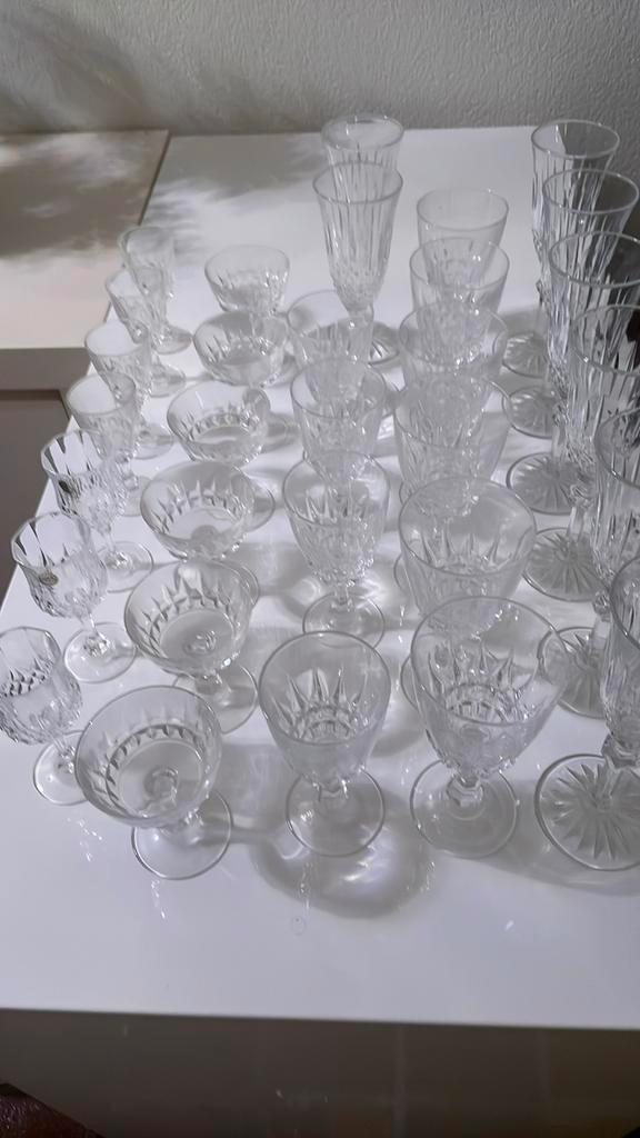 Kristallen Glasservies - Complete Set, Antiek en Kunst, Antiek | Glas en Kristal, Ophalen of Verzenden