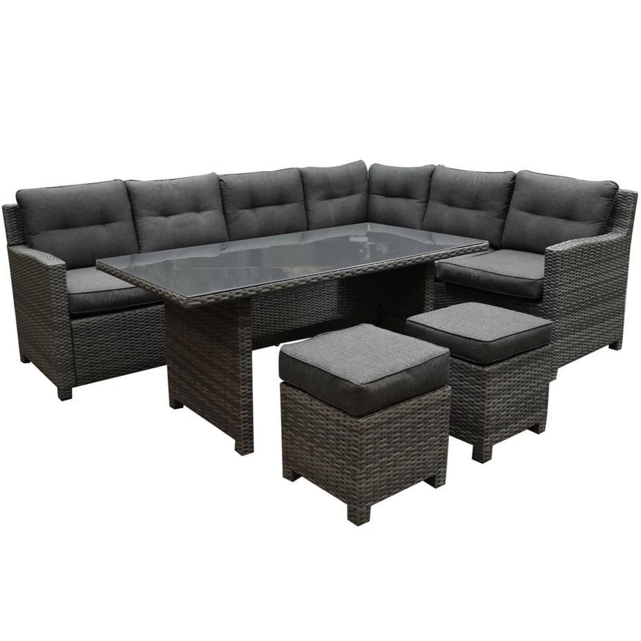 Tuinset met hoge tafel - Zonder krukken en kussens, Tuin en Terras, Tuinsets en Loungesets, Nieuw, Tuinset, Wicker, 6 zitplaatsen