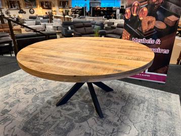 #Direct#Leverbaar#Enschede#Eettafel#Rond#150cm#Mangohout beschikbaar voor biedingen