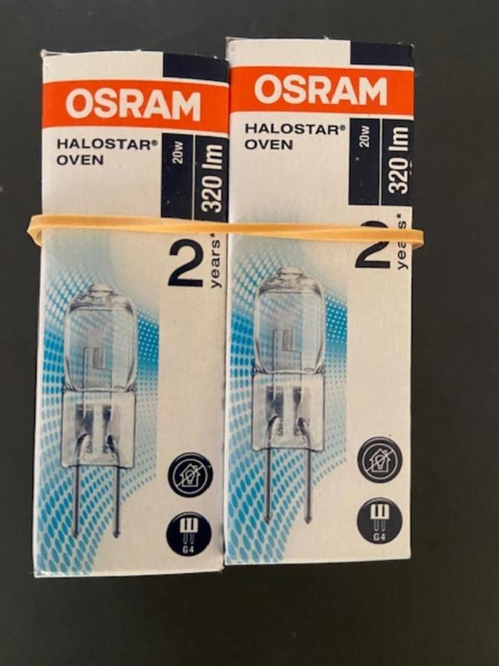 2 stuks OSRAM HALOSTAR OVEN 300ºC G4 12V 20W HELDER 64428, Huis en Inrichting, Lampen | Losse lampen, Nieuw, Overige typen, E27 (groot)