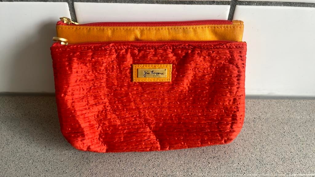 Jim Thompson zijden toillettas met spiegeltje, Ophalen of Verzenden, Zo goed als nieuw, Dame