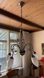 Mooie Hanglamp met Glazen Details, Huis en Inrichting, Lampen | Hanglampen, Ophalen, Gebruikt, Metaal, 50 tot 75 cm
