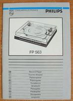 Handleiding voor de Philips FP 563 platenspeler, Ophalen, Gebruikt, Philips