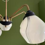 Vintage Hanglamp met 5 Armen, Ophalen, Gebruikt, 50 tot 75 cm, Glas