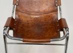 Vintage Dal Vera Les Arcs Perriand Cognac Stoel Design, Gebruikt, Bruin, Vintage, Leer