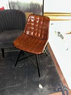 Bruinleren eetkamerstoel, Ophalen, Gebruikt, Bruin, Leer