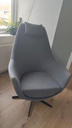 Grijze draaifauteuil, Huis en Inrichting, Fauteuils, Ophalen, Gebruikt, 75 tot 100 cm, Metaal