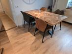 Massieve visgraat eettafel., Huis en Inrichting, Ophalen, Zo goed als nieuw, Rechthoekig, 200 cm of meer