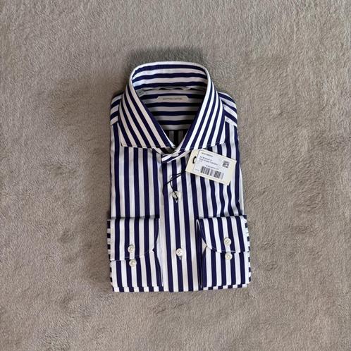 Donkerblauw Gestreept Suitsupply Overhemd – 39 - Nieuw, Kleding | Heren, Overhemden, Nieuw, Halswijdte 38 (S) of kleiner, Blauw