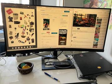 Philips Curved Monitor 34'' wide quad HD+ beschikbaar voor biedingen