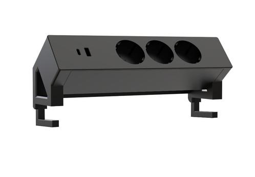 Opbouwstekkerblok voor aan je bureau - wit en zwart - NIEUW, Diversen, Bureau-accessoires, Nieuw, Ophalen of Verzenden