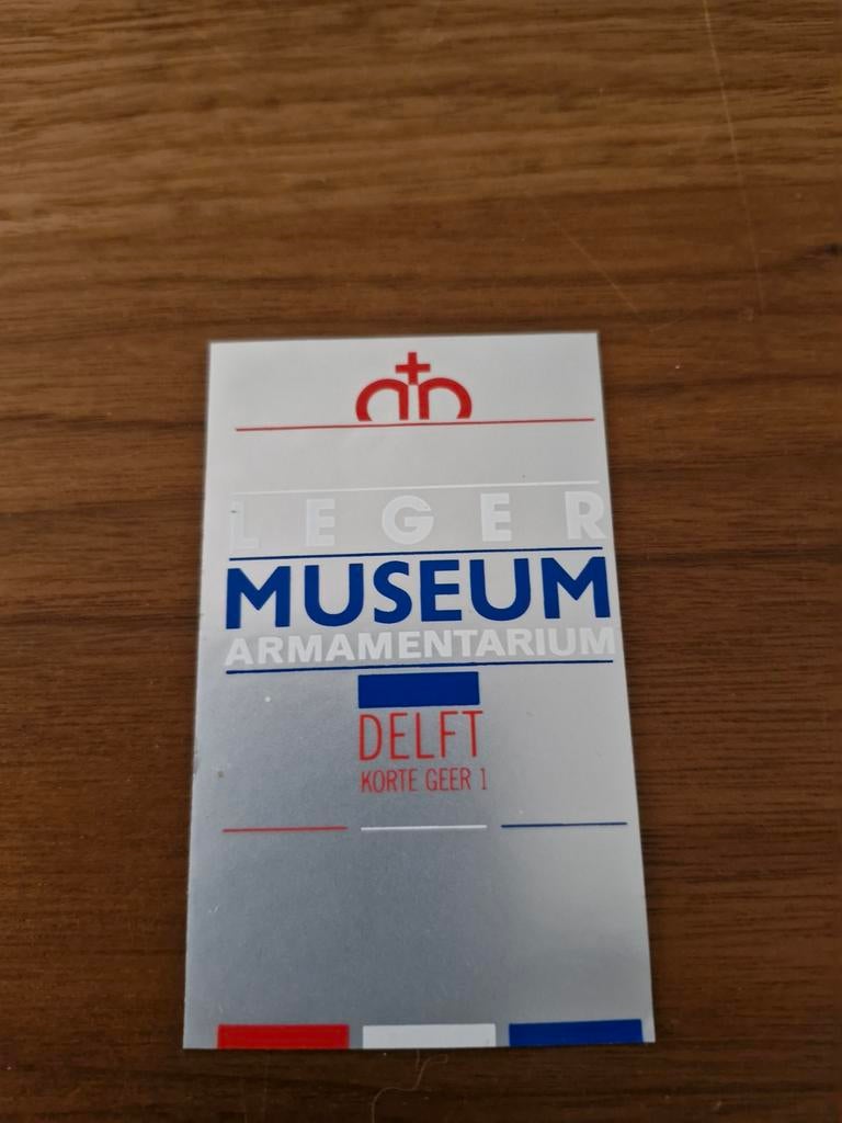 4427 Sticker Leger Museum Armamentarium Delft, Ophalen of Verzenden, Zo goed als nieuw