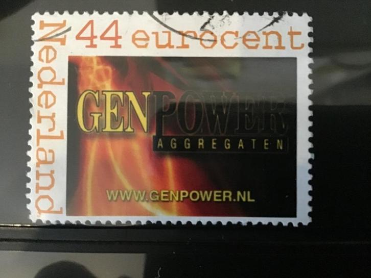 persoonlijke postzegel Genpower logo gestempeld       245, Postzegels en Munten, Postzegels | Nederland, Gestempeld, Na 1940, Ophalen of Verzenden