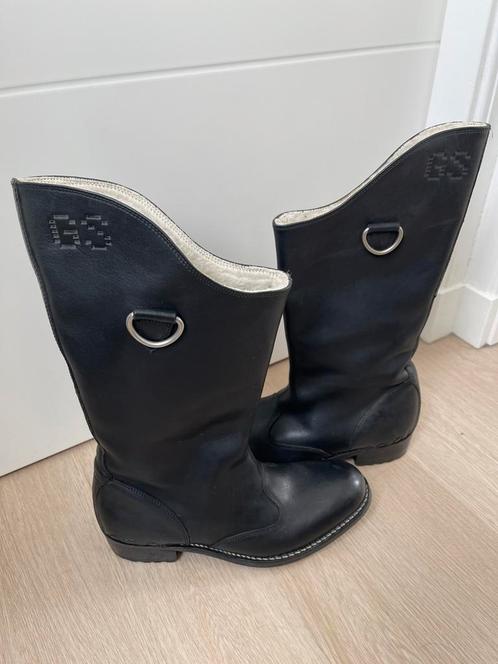 G-star Raw leren laarzen, mooi dik leer maat 40, nieuw!, Kleding | Dames, Schoenen, Nieuw, Hoge laarzen, Zwart, Ophalen of Verzenden