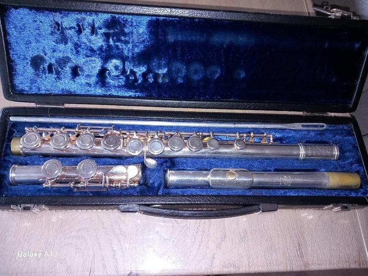 Dwarsfluit, Muziek en Instrumenten, Blaasinstrumenten | Dwarsfluiten en Piccolo's, Gebruikt, Dwarsfluit, Met koffer of tas, Ophalen of Verzenden
