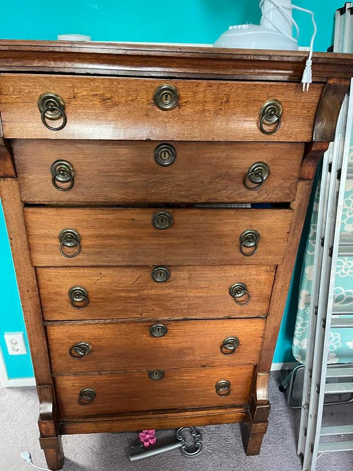 Antieke Empire Chiffonière - Hollandse Ladekast, Antiek en Kunst, Antiek | Meubels | Kasten, Ophalen