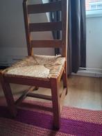 Drie houten stoelen met rieten zitting, Ophalen, Gebruikt, Bruin, Drie